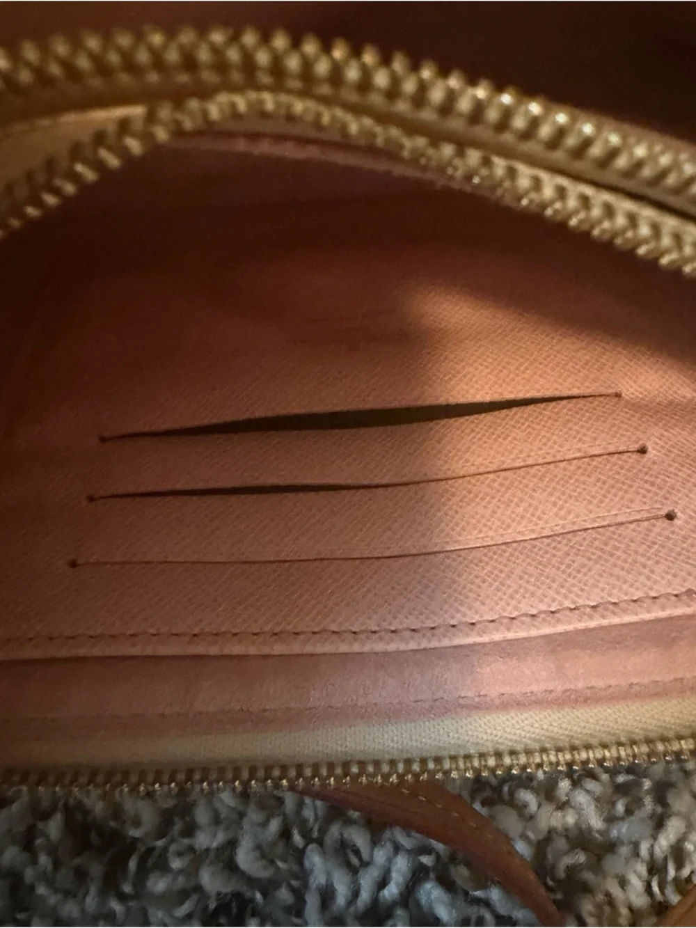 Louis Vuitton White Damier Azur Crossbody with Brown Leather Strap - Picture 12 of 16